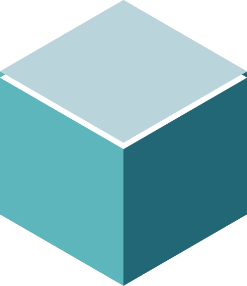3D cube graphic accent