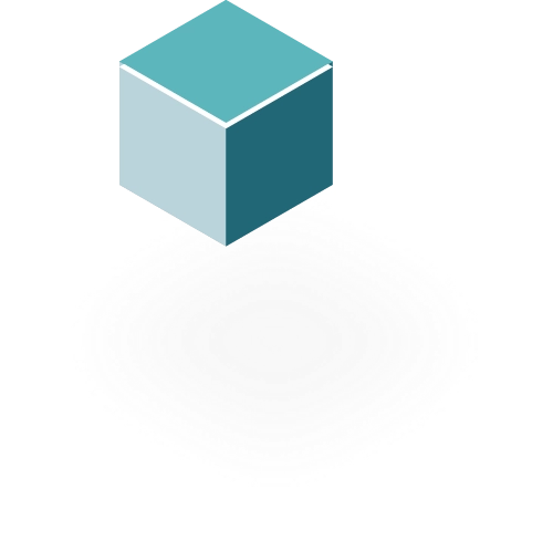 3D cube graphic accent